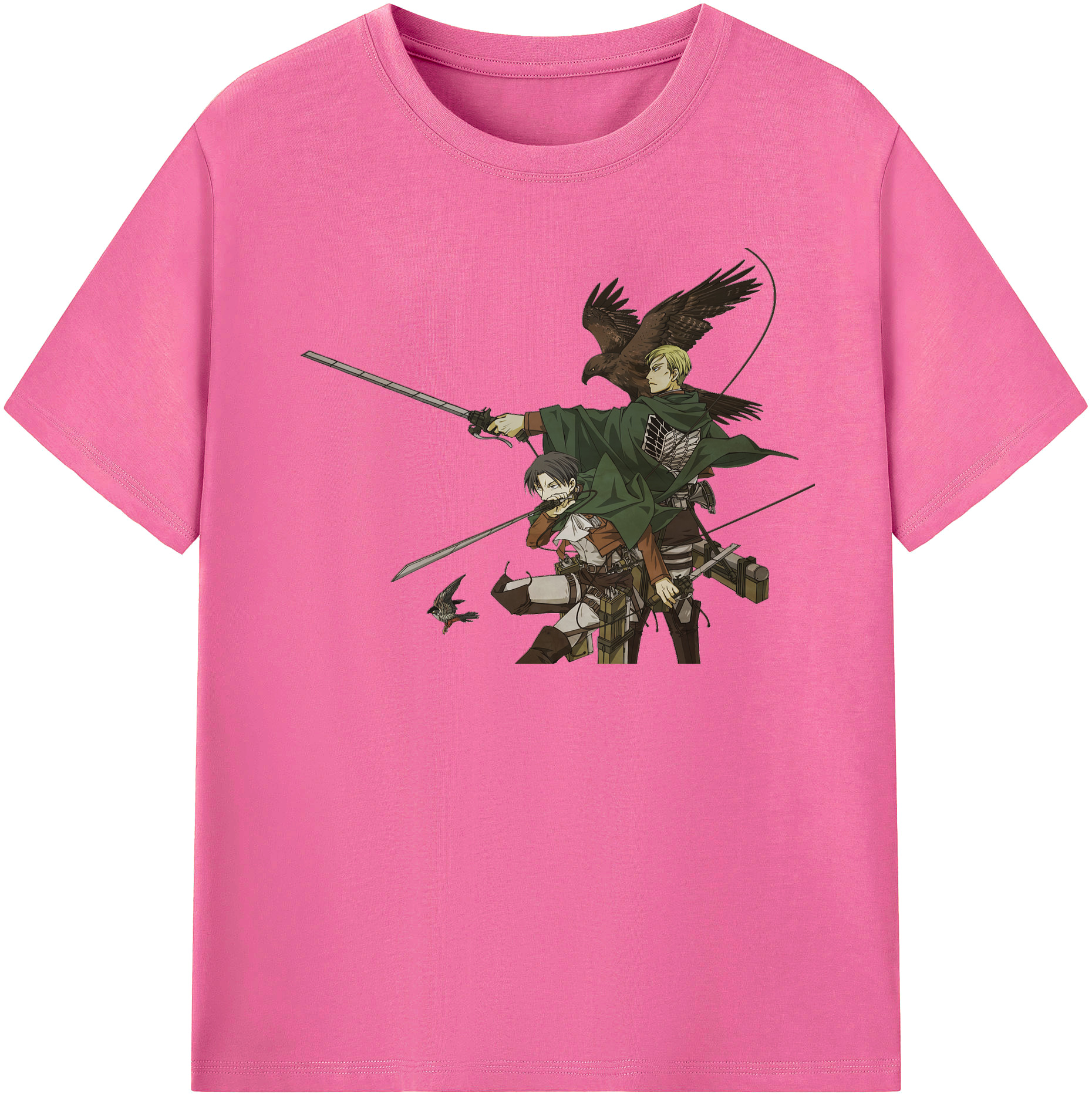 （画像用） 進撃の巨人 Attack on Titan レディースカジュアルプリントTシャツ（綿100％）